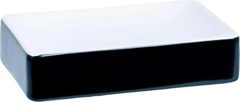 Мыльница Fixsen Text FX-230-4, 13х3х8 см, монтаж настольный, керамика, цв. черный, ZZ