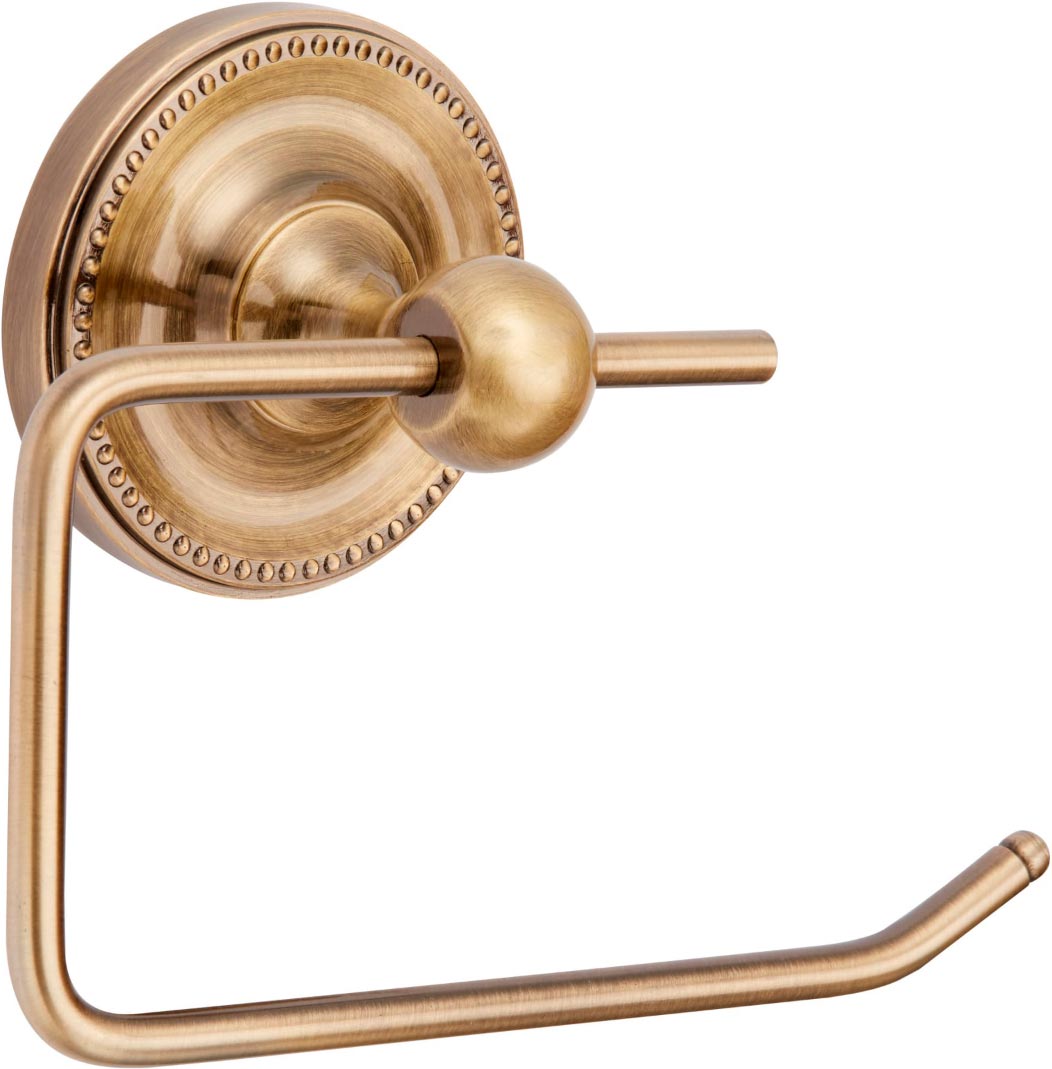 Держатель для туалетной бумаги, без крышки, настенный, цв.бронза XX