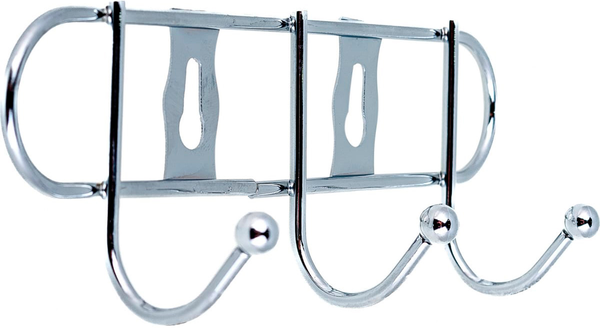 Вешалка настенная с 3 крючками, цв.хром XX