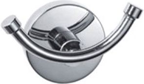 Крючок для полотенец двойной, хром, крепеж в комплекте ХХ