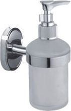 Дозатор жидкого мыла подвесной, хром/стекло, крепеж в комплекте ХХ