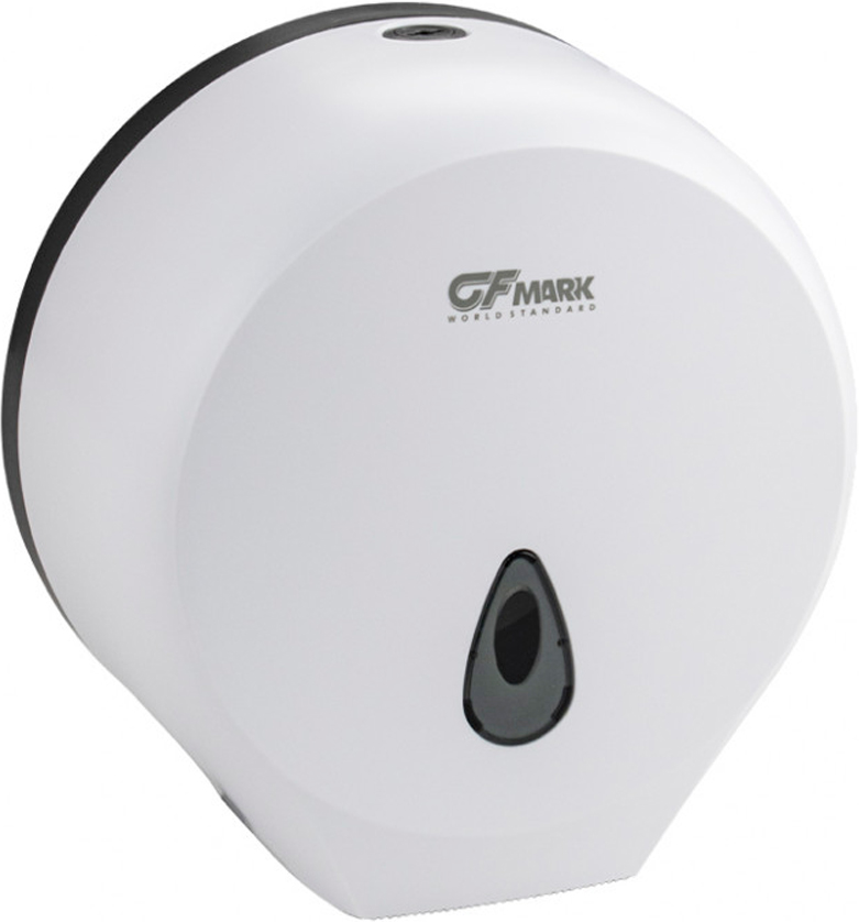 Диспенсер для туалетной бумаги-барабан, с глазком - капля, с ключом, цв.белый ZZ