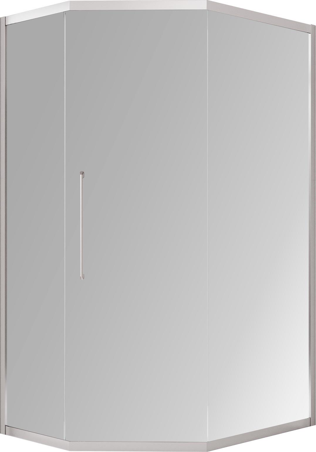 Душевой уголок, трапеция, 90х90х1950, распашная дверь, Правая/Левая, (фурн.цв.черный мат., стекло прозр. 6мм, Easy Clean), Passage ZZ