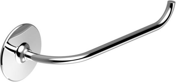 Держатель для туалетной бумаги на клейкой ленте, без крышки, настенный, хром