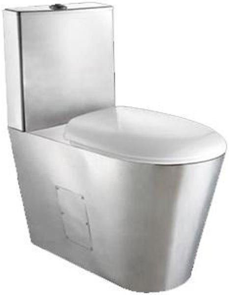 Унитаз из нержавеющей стали со сливным бачком, цв. стальной матовый ZZ