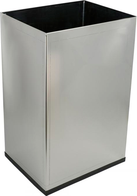 Ведро из нерж.стали, прямоугольное 40 л. без крышки, цв. хром, ZZ
