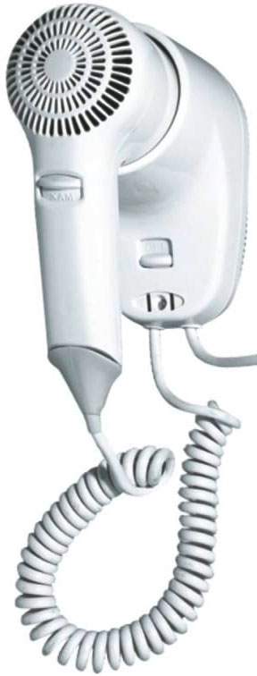 Фен стационарный для волос в ванную комнату, цв.белый ZZ