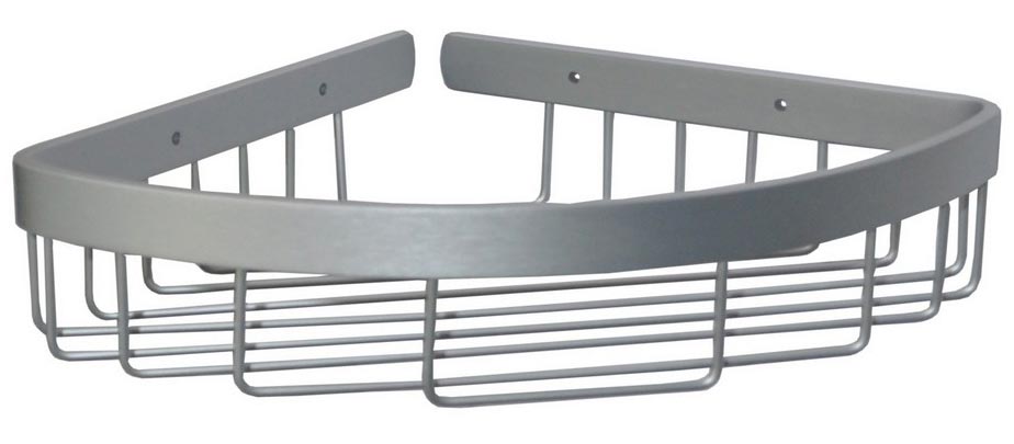 Полочка угловая, 20 см, алюминиевая, матовая ZZ