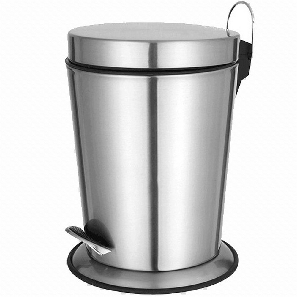 Ведро КОНУС-ПРЕМИУМ, с педалью из нержавеющей стали марки 410, объем 5 л, ZZ