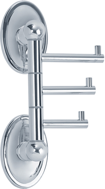 Крючок тройной поворотный, хром XX