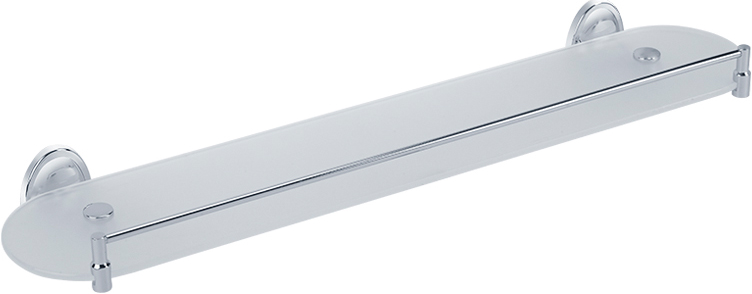 Полка стеклянная с ограничителем 60 см., хром XX