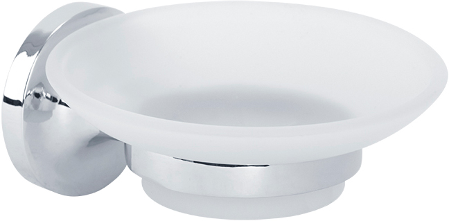 Мыльница настенная, хром/матовое стекло XX