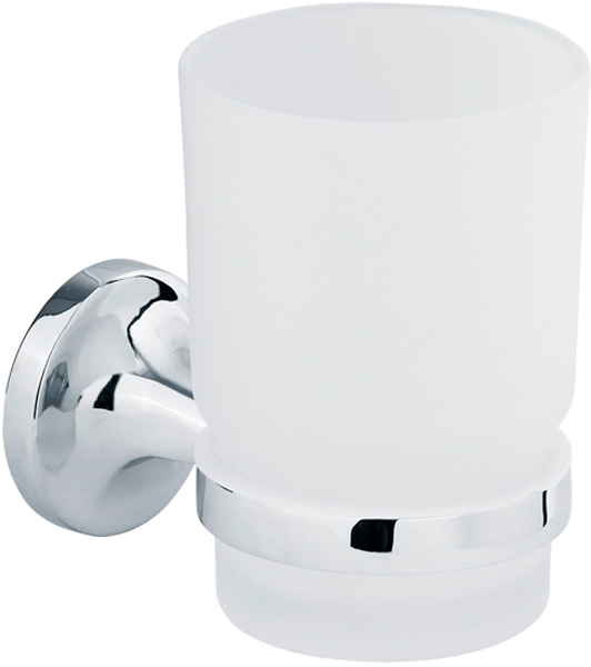 Стакан настенный, хром/матовое стекло XX