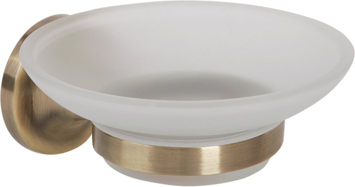 Мыльница настенная, бронза/матовое стекло XX