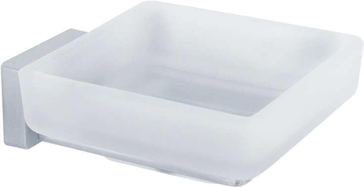 Мыльница настенная, хром/матовое стекло XX