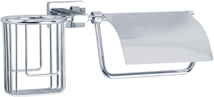 Бумагодержатель закрытый с держателем освежителя воздуха, хром XX