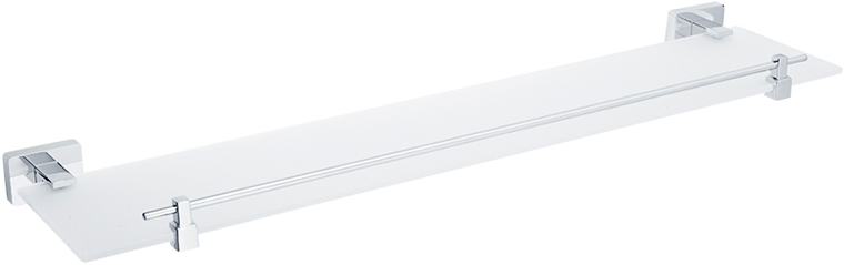 Полка стеклянная 60 см, хром XX