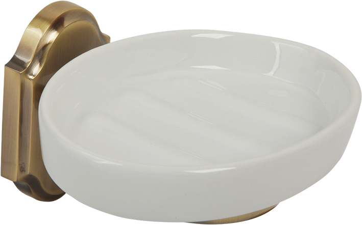 Мыльница настенная, бронза/керамика XX