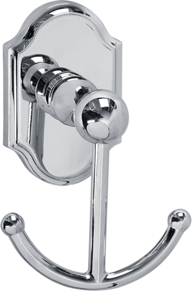 Крючок двойной большой, хром XX