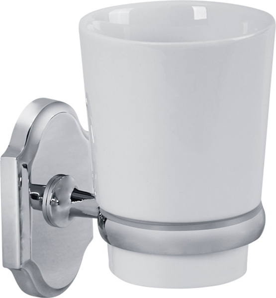 Стакан настенный, хром/керамика XX