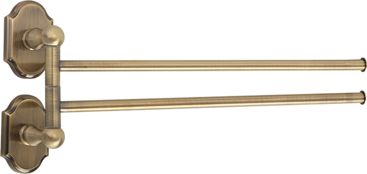 Полотенцедержатель двойной поворотный L33 см., бронза XX