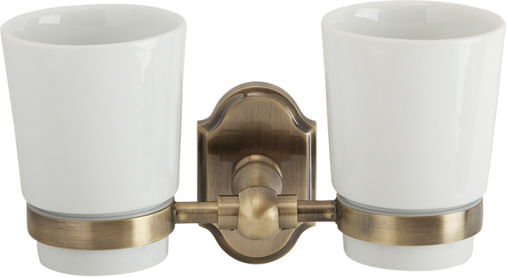 Стакан двойной настенный, бронза/керамика XX