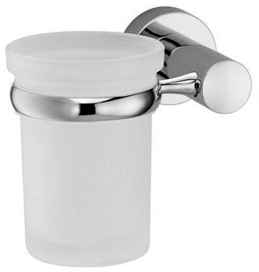 Стаканчик стеклянный настенный, хром, Donau