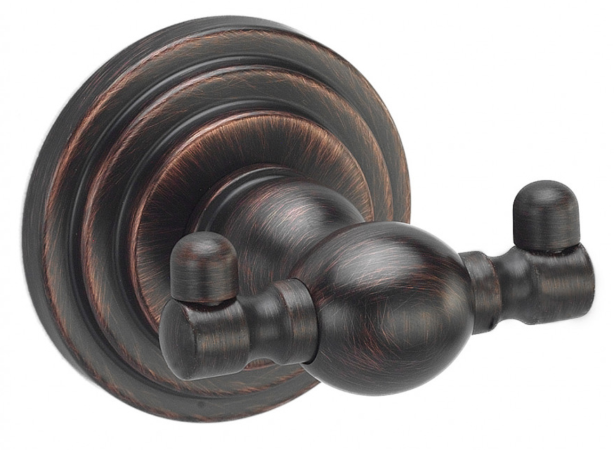 Крючок двойной, темная бронза K-7323 ZZ