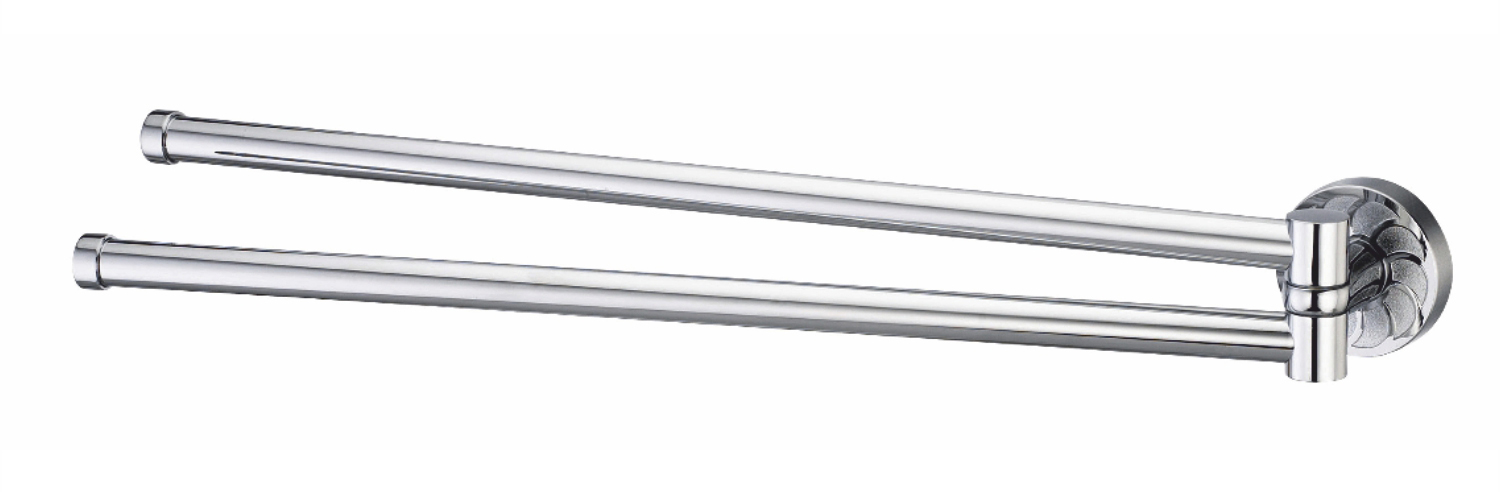 Держатель для полотенец, двойной, крепеж в комплекте, хром ZZ