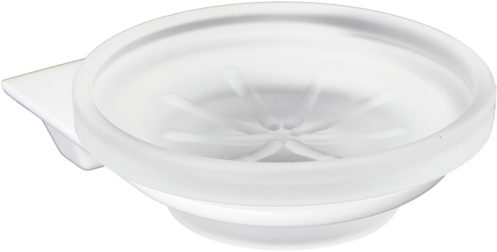 Мыльница стеклянная настенная Kammel K-8329white, цв. белый, ZZ