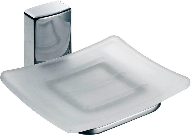 Мыльница стеклянная настенная, хром, Leine