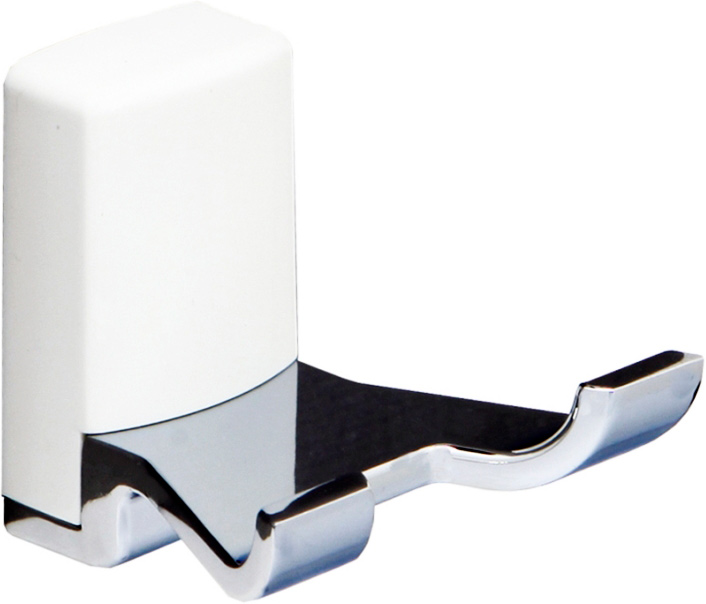 Крючок двойной Leine K-5023DWHITE, цв. хром + белый, ZZ