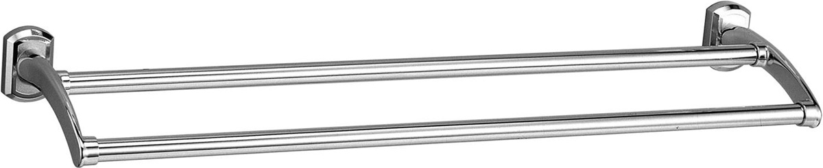 Держатель для полотенец, двойной, крепеж в комплекте, хром ZZ