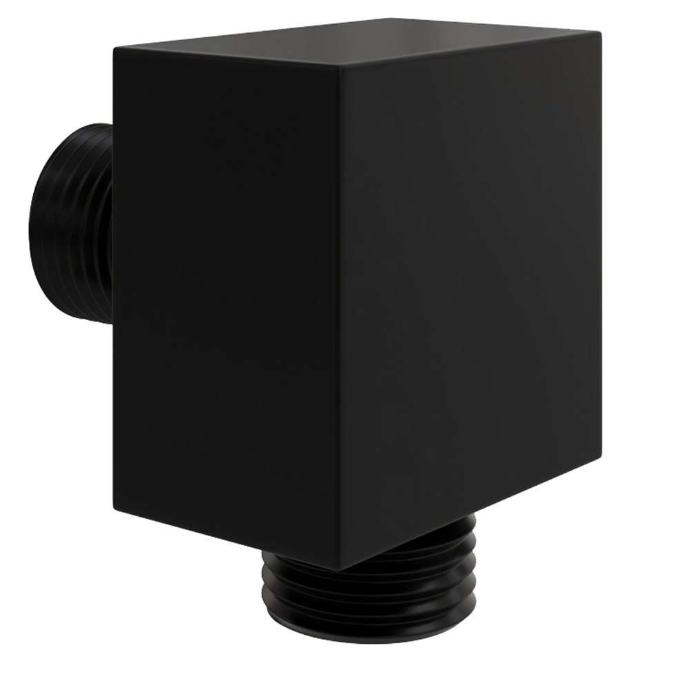Подключение шланга квадратное черное матовое  ZZ