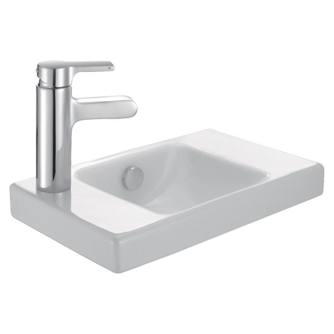 Раковина 40x25 см., отверстие слева  ZZ