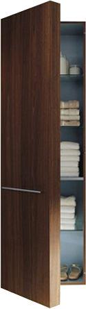 Высокий подвесной шкаф  500х420хh1760мм, ширина открываия 630мм, петли справа, (шпон.натур.,цв.американский орех), Fogo ZZ