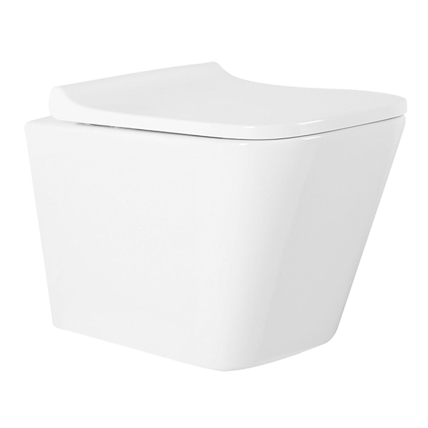 Унитаз подвесной, безободковый, сидение с микролифтом в компл, белый, KL ZZ