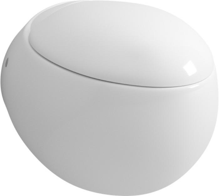 Унитаз подвесной с крышкой микролифт 58x40x39 см, цвет белый ZZ