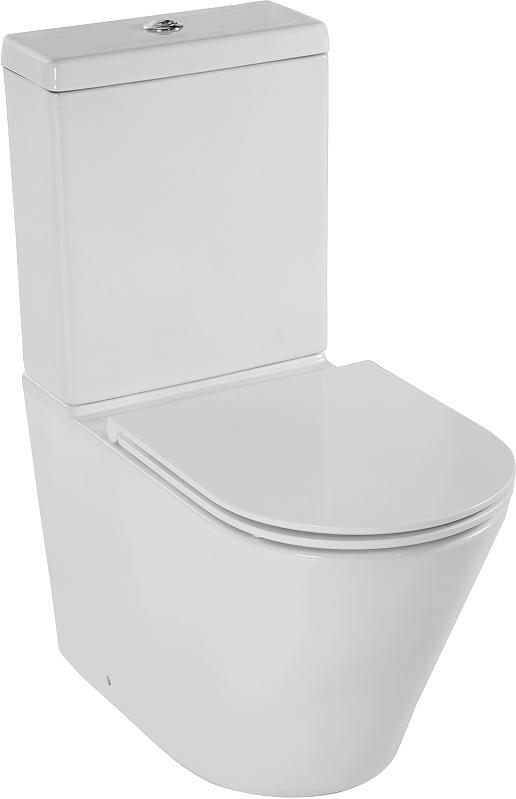 Чаша унитаза Rodin+ , безободковый, БЕЗ крышки-сиденья и бачка