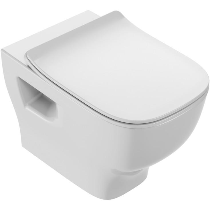 Унитаз подвесной, безободковый, БЕЗ крышки, STRUKTURA