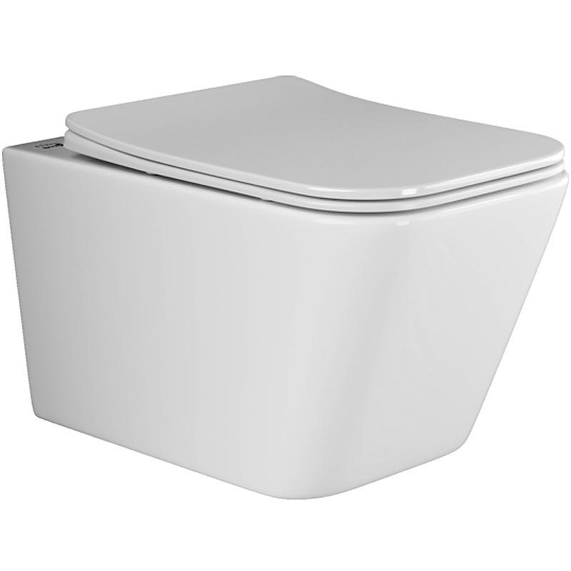 Унитаз подвесной Metric, безободковый, крышка микролифт в комплекте  ZZ