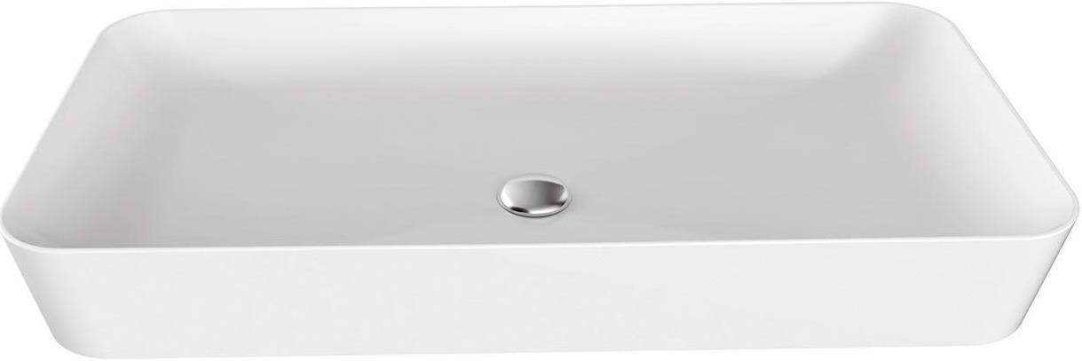 Раковина-чаша накладная Ultra 80x40 см, БЕЗ отверстия для смесителя, белая, ZZ