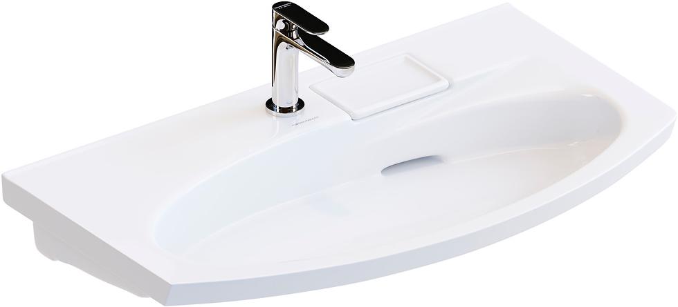 Раковина для мебели RIVA 80, слив Beauty Drain (невидимый), белая глянцевая