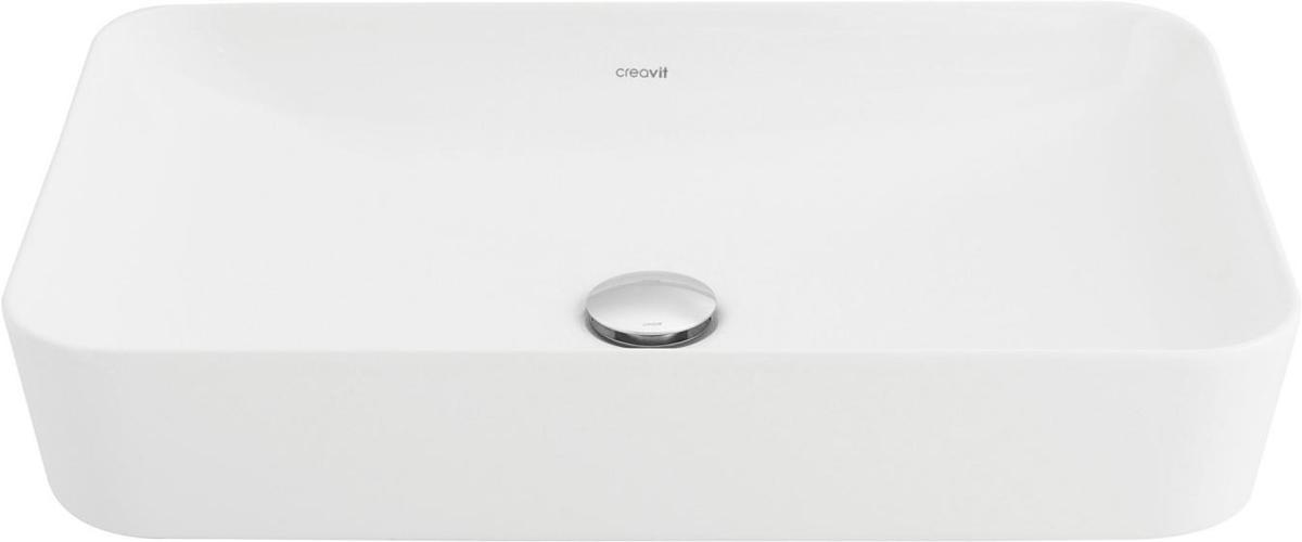 Раковина-чаша накладная Ultra 60x39,6 см см, БЕЗ отверстия для смесителя, белая KL