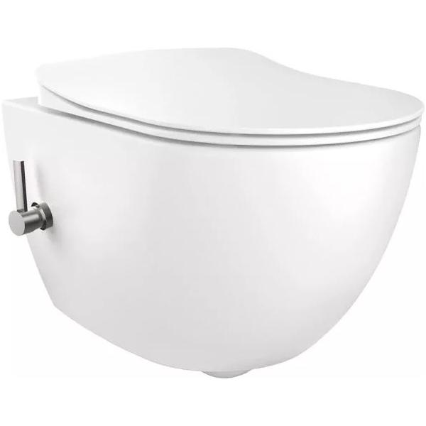 Подвесной унитаз, с функцией биде, встроенный смесититель хол/гор вода, БЕЗ крышки-сидения, белый, ZZ