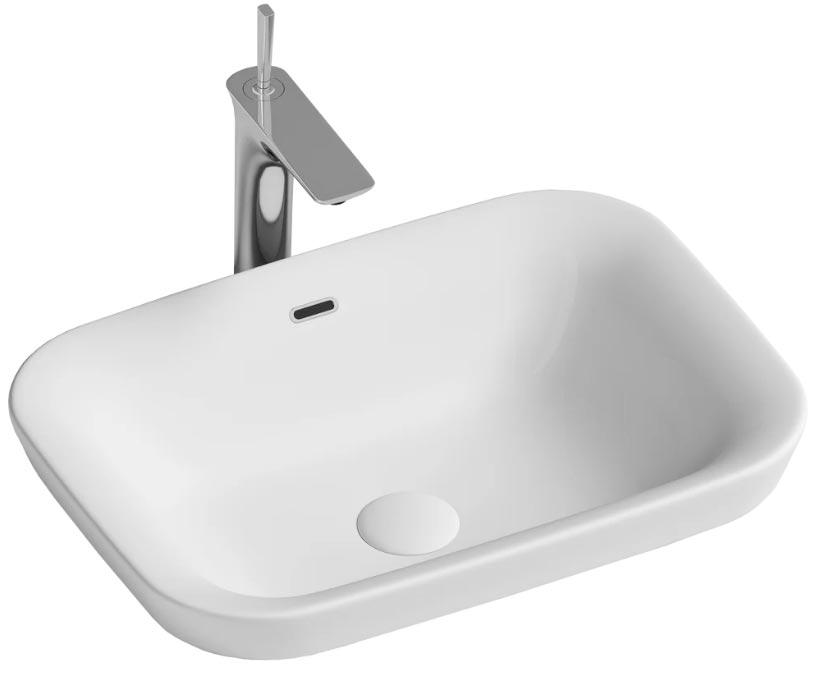 Раковина 580х400 мм, встраиваемая под столешницу, цв. белый ZZ