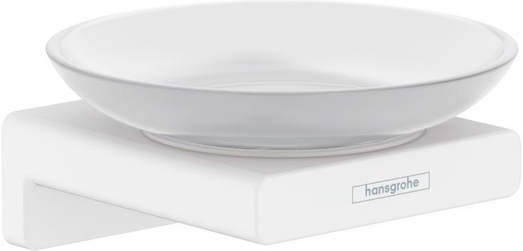 Мыльница настенная (цв.хром/керамика белая), AddStoris