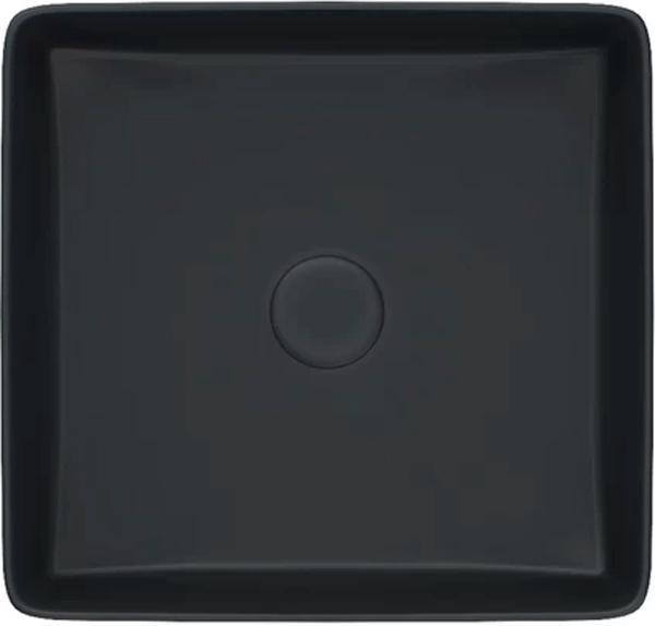 Раковина - чаша IDDIS Slide SLIBM01i27, 36x36x11 см, БЕЗ отверстия под смеситель, цв.черный, ZZ