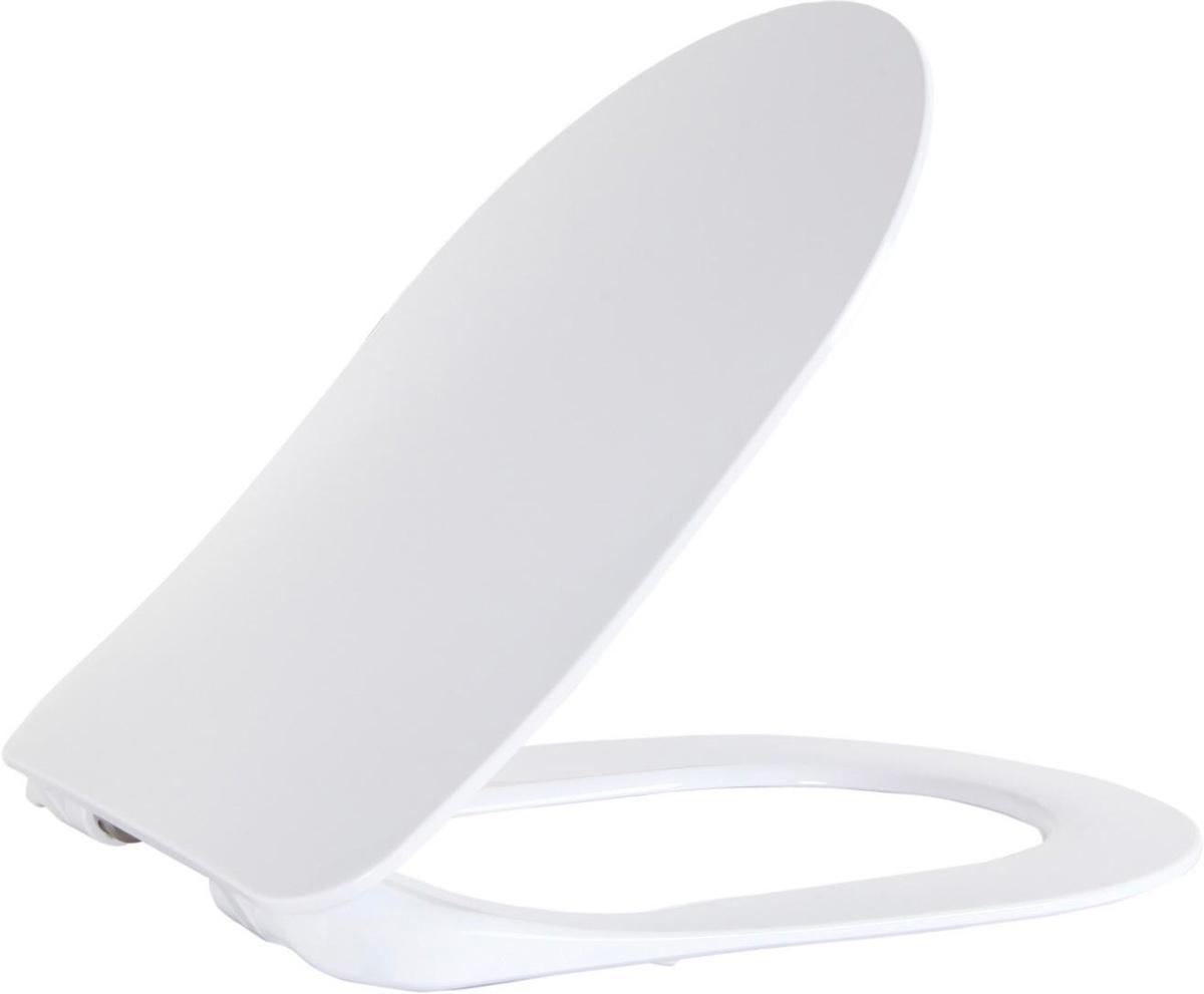 Крышка-сидение для унитаза, с микролифтом, термопласт, пластиковый крепёж, цв. белый ZZ