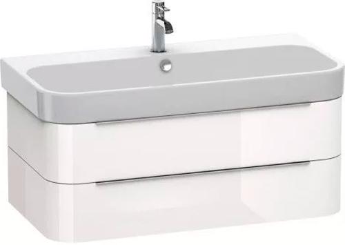 Тумба подвесная 975х480мм, 2 выдвижных ящика, (цв.22 белый глянцевый), Happy D.2 ZZ